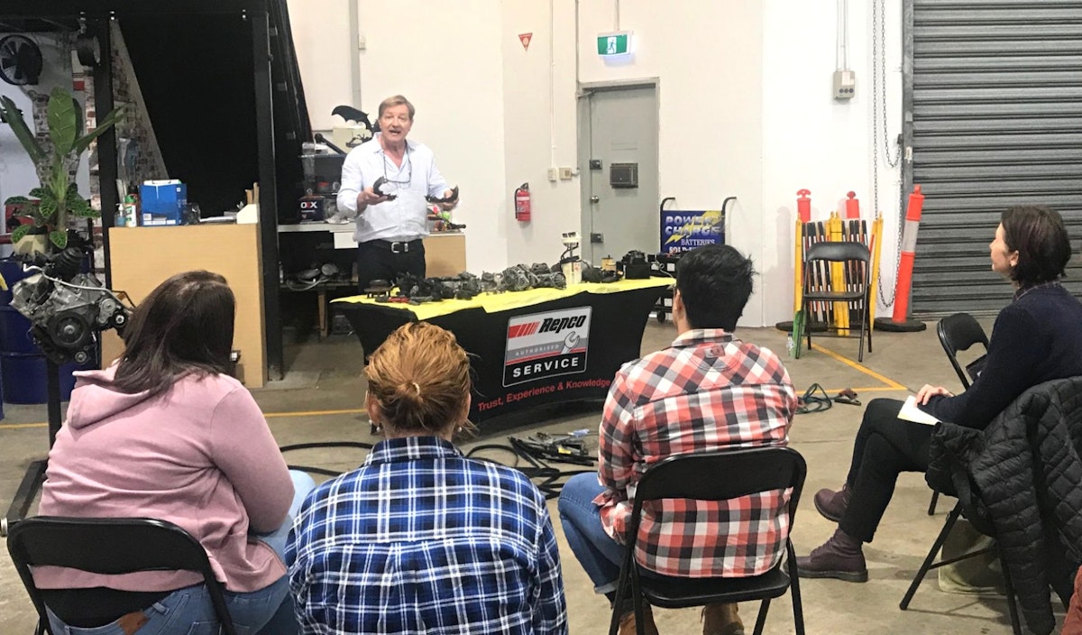 Attendees at a Basic Car Maintenace Course training day with Ivan from Azzco Deluxe Garage